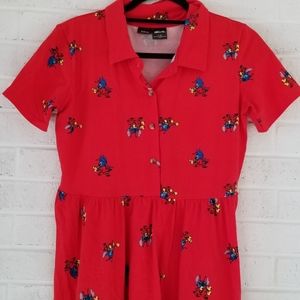 626 Experiment Stitch Cakeworthy Red Dress Size Large